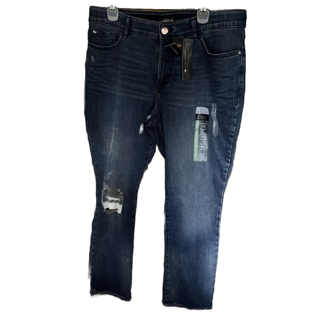 Lee Regular Fit Straight Leg Denim Women’s Jeans Size 18 Short Flex Motion